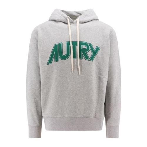 Autry Logo Bomullssweatshirt Gray, Herr
