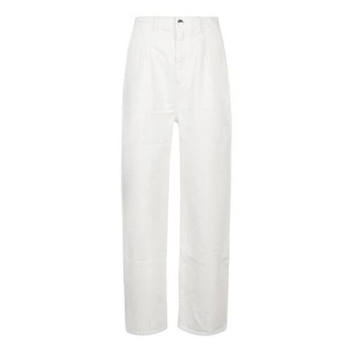 Loulou Studio Ivory Attu Jeans White, Dam