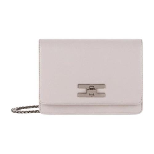 Elisabetta Franchi Elegant Damväska med Logostängning White, Dam