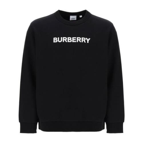 Burberry Sweatshirt med Puff Logo Print Black, Herr