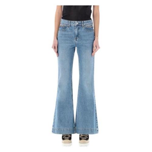 Stella McCartney Vintage Blå Flare Jeans Blue, Dam