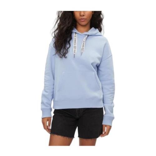 Tommy Hilfiger Logo Dragsko Sweatshirt Blue, Dam