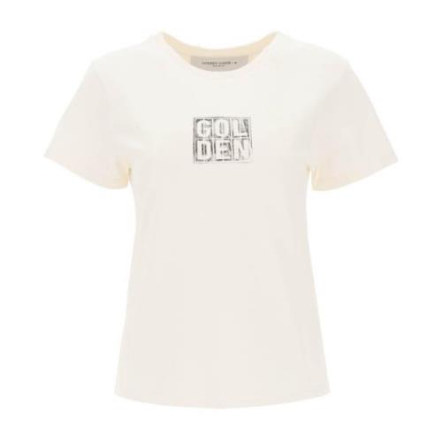 Golden Goose Doris Logo Print T-Shirt White, Dam