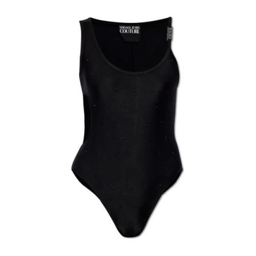 Versace Jeans Couture Bodysuit med glittrande applikationer Black, Dam