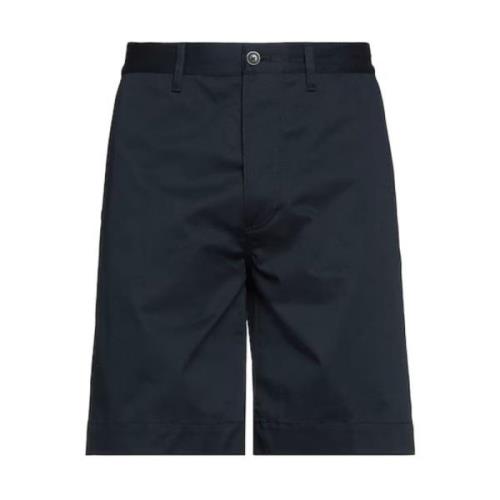 Nine In The Morning Marinblå Chino Bermuda Shorts Blue, Herr