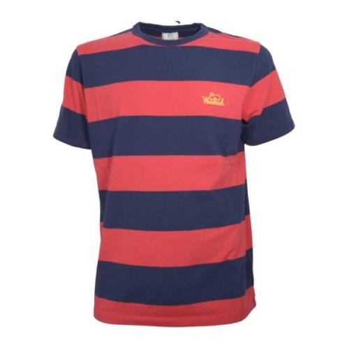 Woolrich Mjuk och bekväm randig herr T-shirt Multicolor, Herr