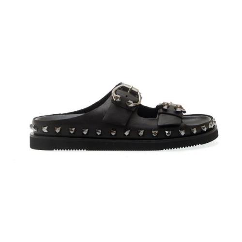 ASH Svart Studded Ciabatta Black, Dam