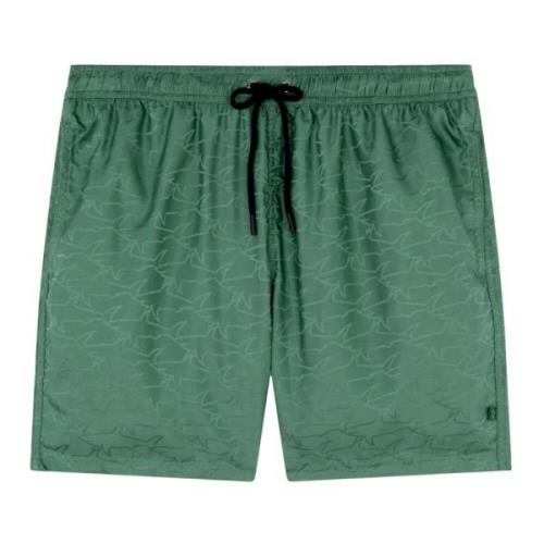 Paul & Shark Ultralight Fast Dry Badshorts Grön Green, Herr