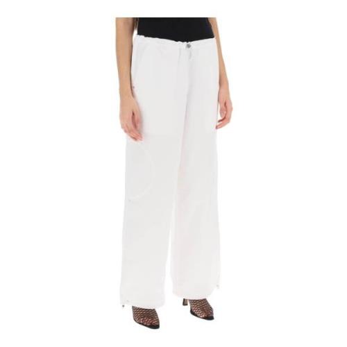 Saks Potts Lucky Wide Leg Byxor med fallskärmsinspirerat design White,...