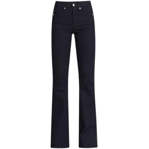 Veronica Beard Mörk Tvätt Högmidjade Skinny-Flare Jeans Blue, Dam