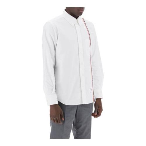 Thom Browne Skjorta med Tricolor Band White, Herr