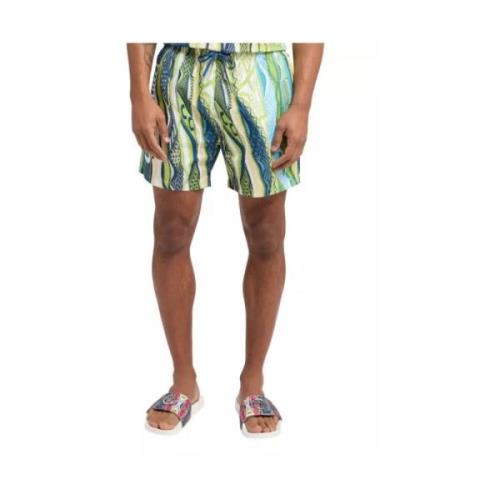 Carlo Colucci Herrbadshorts med Logoprint Green, Herr