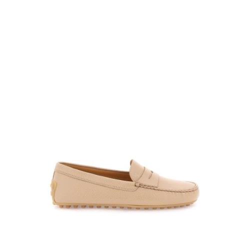 Tod's City Gommino Läderloafers Beige, Dam