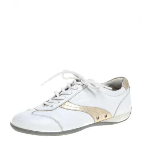 Prada Vintage Pre-owned Laeder sneakers White, Dam