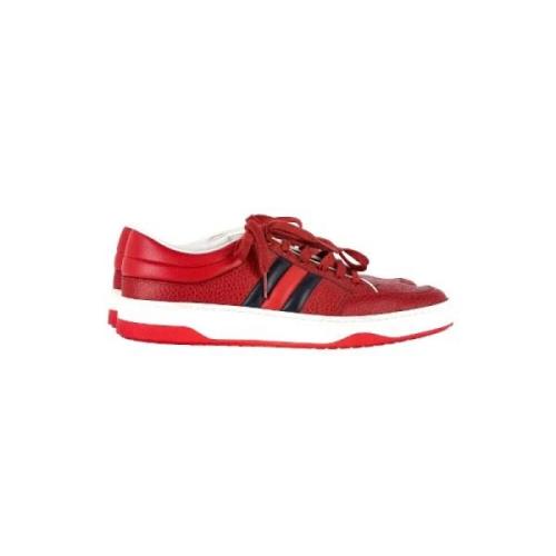 Gucci Vintage Pre-owned Laeder sneakers Red, Dam