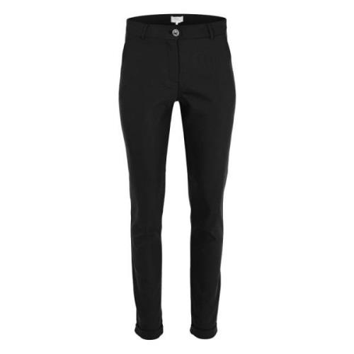 DNM Pure Chloe Svarta Chino Byxor Black, Dam