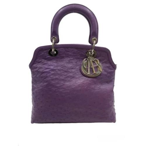 Dior Vintage Pre-owned Laeder handvskor Purple, Dam