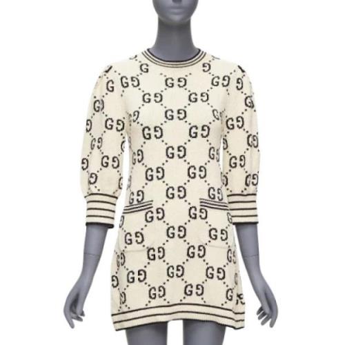 Gucci Vintage Pre-owned Bomull klnningar Beige, Dam