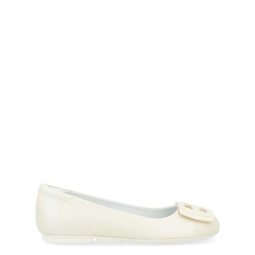 Hogan Stiliga Ballerina Flats White, Dam