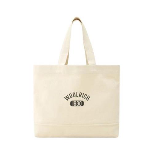 Woolrich Must-Have Beige Toteväska Beige, Dam