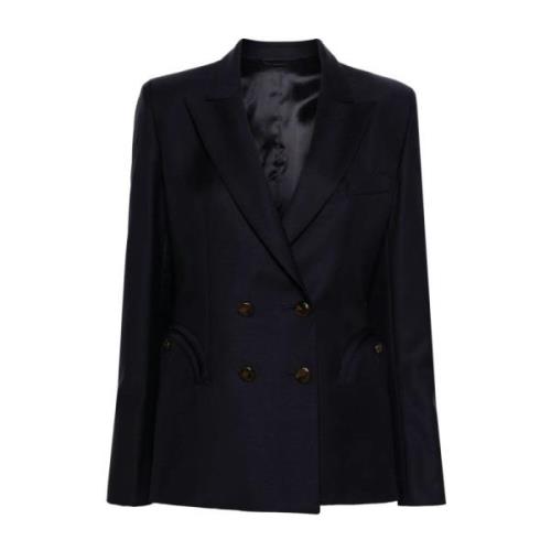 Blazé Milano Dubbelknäppt Blazer Blue, Dam