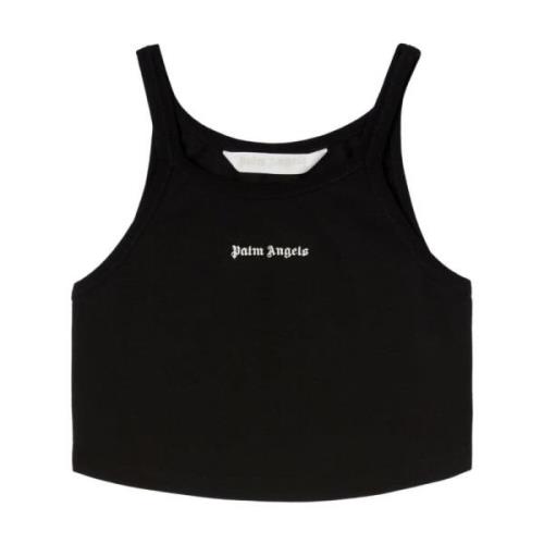 Palm Angels Svart Classic Logo Tank Top Black, Dam