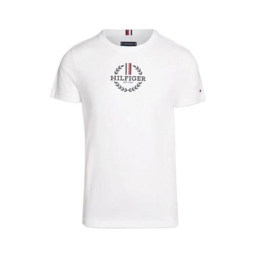 Tommy Hilfiger Randig Krans T-shirt White, Herr