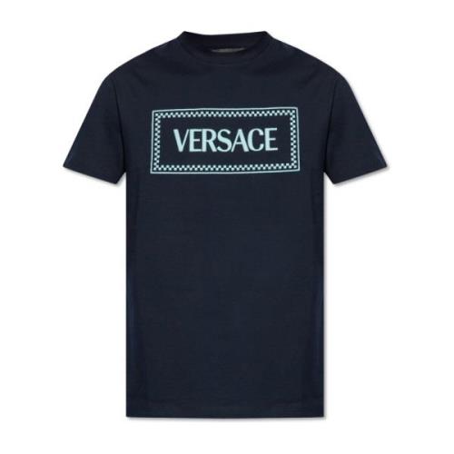 Versace T-shirt med logotyp Blue, Herr