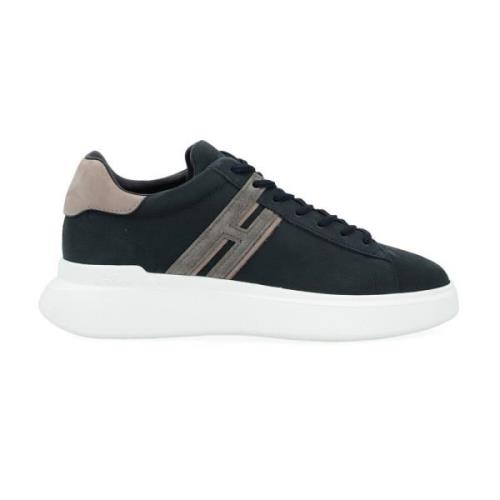 Hogan Blå H580 Sneaker i Suede Blue, Herr