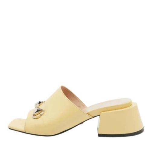 Gucci Vintage Pre-owned Laeder sandaler Yellow, Dam