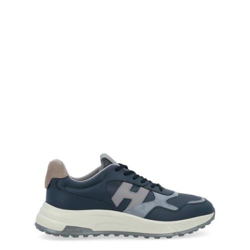 Hogan Blå Läder Hyperlight Sneaker Blue, Herr