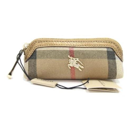 Burberry Vintage Pre-owned Canvas kuvertvskor Beige, Dam