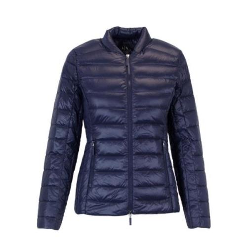 Armani Exchange Blå Zip-Up Jacka för Kvinnor Blue, Dam