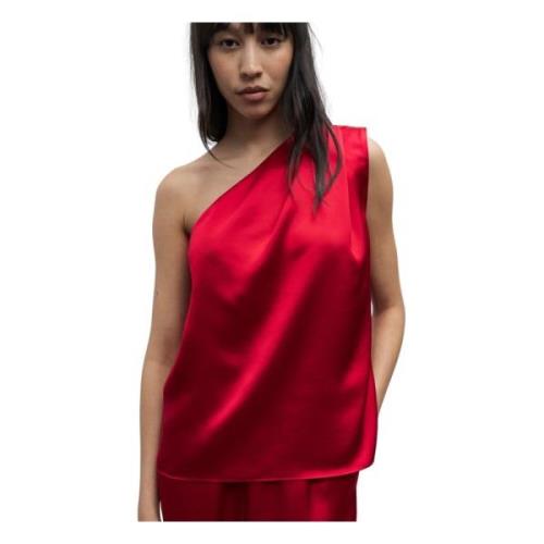 Ahlvar Gallery Elle satin tanktopp Red, Dam