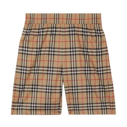 Burberry Rutig Mönster Casual Shorts Beige, Herr