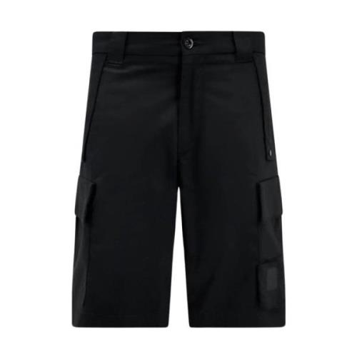 C.p. Company Cargo Shorts i Stretch Bomull, Svart Black, Herr