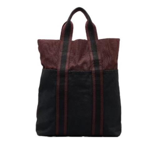 Hermès Vintage Pre-owned Canvas totevskor Red, Dam