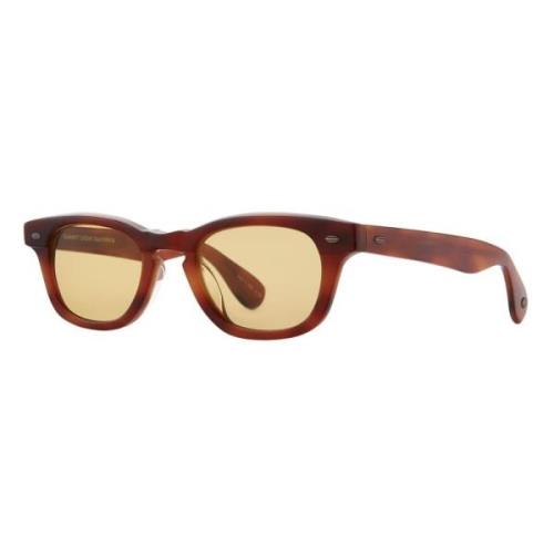 Garrett Leight Vintage Burnt Tortoise/Light Yellow Sunglasses Brown, U...