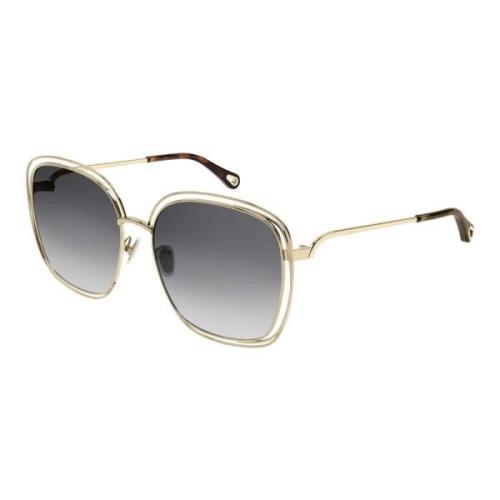 Chloé Gold/Grey Shaded Sunglasses Yellow, Dam