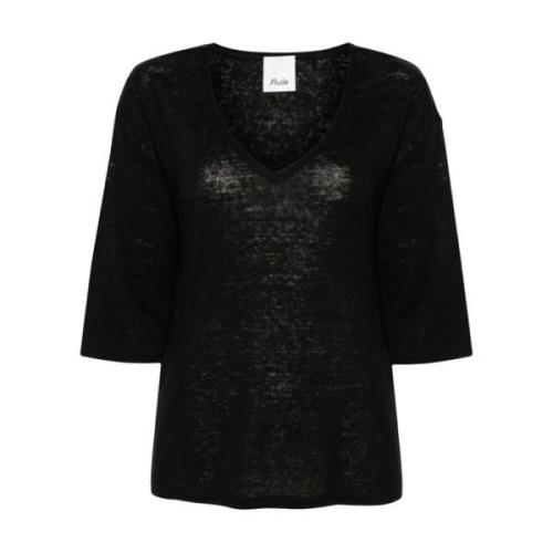 Allude V-neck Knitwear Black, Dam