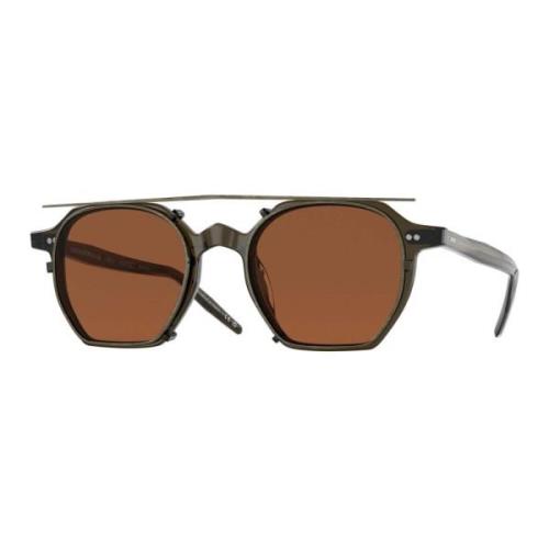 Oliver Peoples G. Ponti Sunglasses Dark Military Bronze Black, Herr