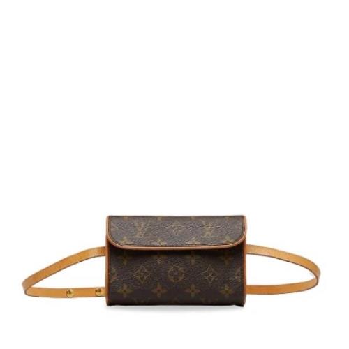 Louis Vuitton Vintage Pre-owned Laeder crossbodyvskor Brown, Dam