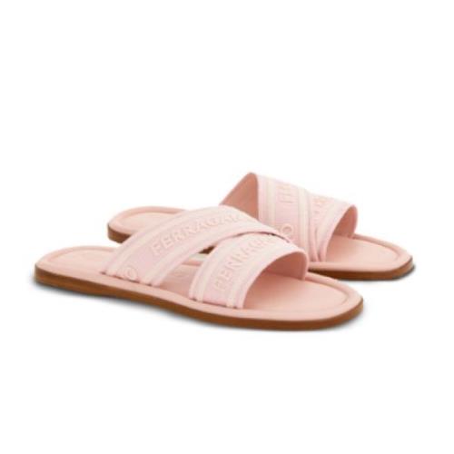 Salvatore Ferragamo Sliders Pink, Dam