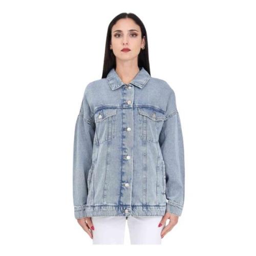 Only Jeansjacka med logoknappar Blue, Dam