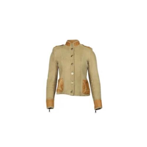 Armani Pre-owned Pre-owned Mocka ytterklder Beige, Dam