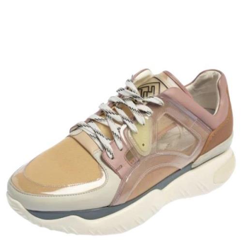 Fendi Vintage Pre-owned Laeder sneakers Multicolor, Dam