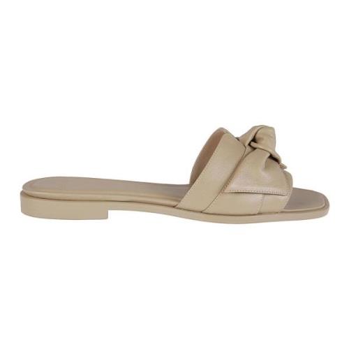 Alexandre Birman Fyrkantiga Platta Sandaler Beige, Dam