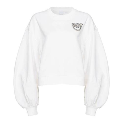 Pinko Hoodie i bomull White, Dam