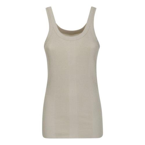 Quira Sleeveless Tops Beige, Dam