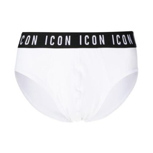 Dsquared2 Vit Logo Briefs White, Herr